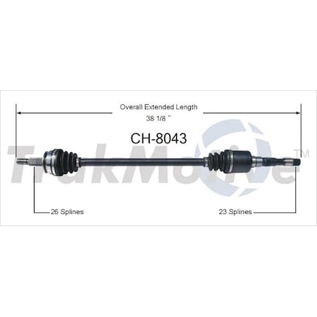 Surtrack Axle Cv Axle Shaft, Ch-8043 CH-8043